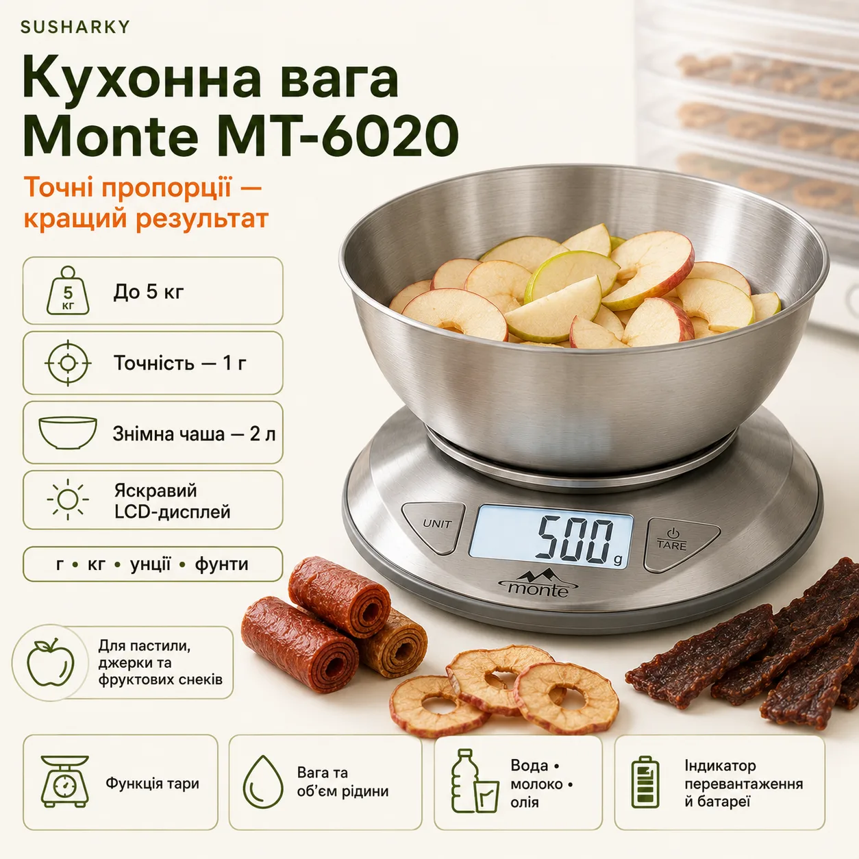 Вага кухонна Monte MT-6020